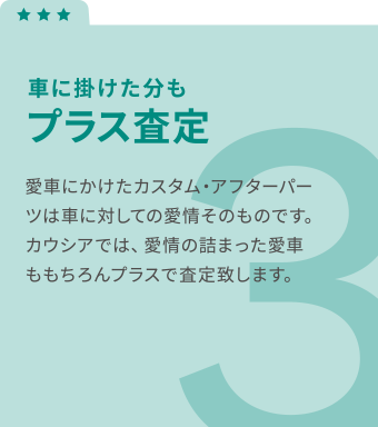 車に掛けた分もプラス査定