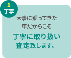 大事に乗ってきた車だからこそ丁寧に取り扱い査定致します